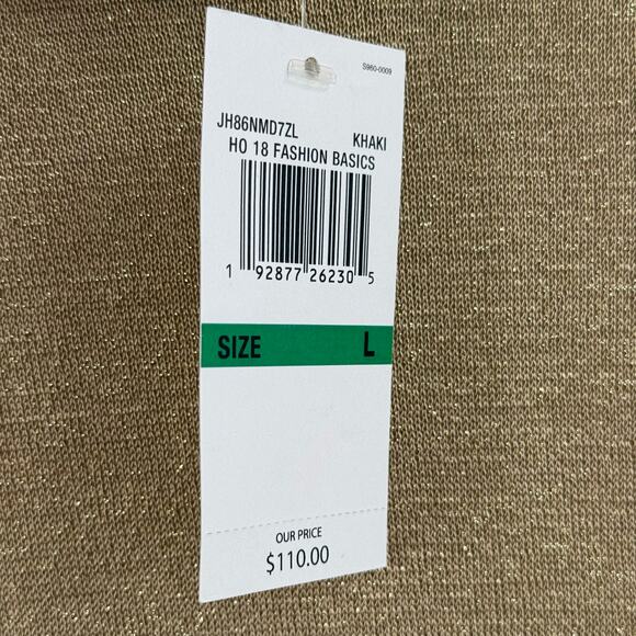 Michael Kors Turtleneck Size Large NWT Gold Semi-Sheer Metallic Stretch Holiday - Picture 5 of 16